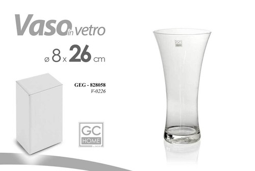Vaso vetro porta - vaso, fiori