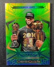 LeBron James 2024-25 Panini Obsidian Electric Etch Green Flood Champ #181