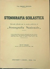 STENOGRAFIA SCOLASTICA MESCHINI ERMINIO ISTITUTO EREDI ERMINIO MESCHINI 1946 