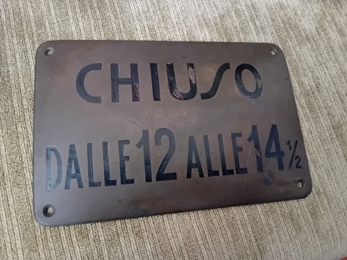 Targa insegna tabella - , in