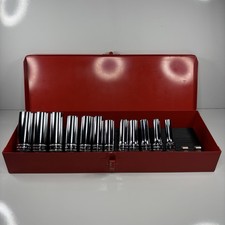MINT Snap On 212SFSMY 12Pc 3/8 Dr 6Pt Metric Flank Dr Deep Socket Set Metal Case