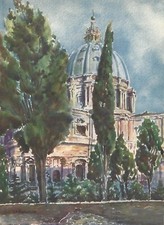 Stampa antica ROMA BASILICA DI