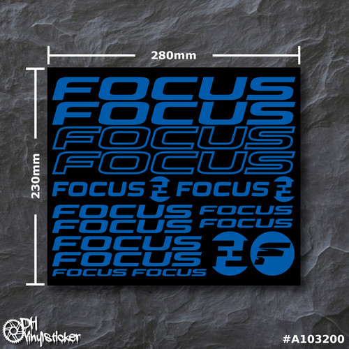 Focus set adesivi azzurro - , |