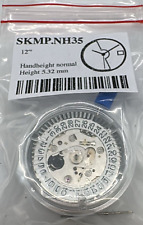 Movimento seiko NH35 automatico 12''' nuovo data H3 completo di tiges
