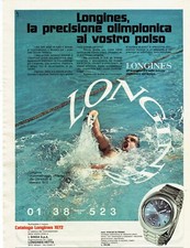 LONGINES OLIMPIADI MONACO PUBBLICITA ANNO 1972 ANNI 70 ADVERTISING OROLOGIO