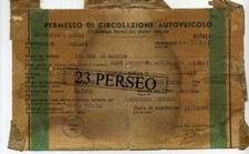 WW 2° BOLLO ( 1 ) AUTO RACI BILINGUE CAPO PARTIGIANO MILANO 1946 AUTO UNION FIAT