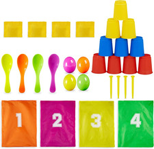 Set per Festa per Bambini,Giochi 3In1 per Compleanno,Corsa Con Sacco,Gioco Dell’