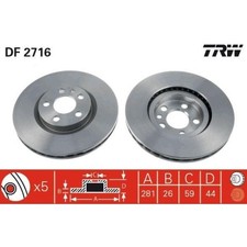 Disco freno Trw DF2716 per