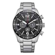 Citizen Orologio Uomo Eco-Drive Aviator Crono Nero 43mm CA4654-55E