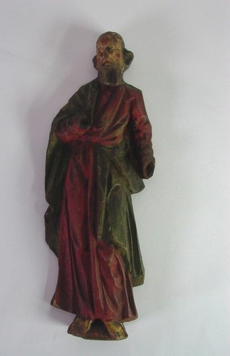 Antica statuina legno - -, in