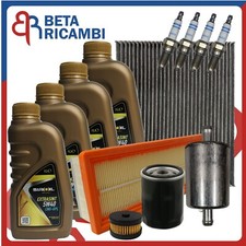 Kit Tagliando Fiat Grande Punto Evo 1.4 Gpl Bi-Fuel Lpg Candele 4 LT Olio 5W40