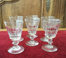 6 verres CRISTAL D'ARQUES pans