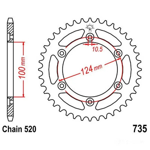 Divisione pignone 520 denti - 520, 37