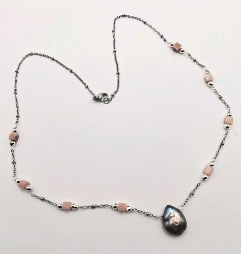 Collana acciaio pietre - in,
