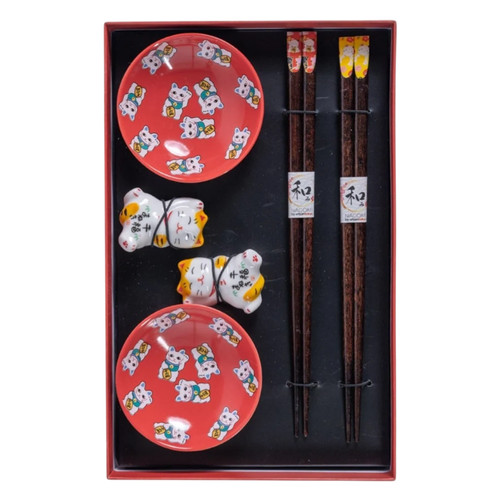 Lucky cats paia - di, bacchette
