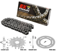 KIT TRASMISSIONE PIGNONE CORONA YAMAHA MT03 2006 2007 2008 2009 2010 2011 2012