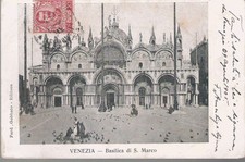 VENEZIA _ BASILICA S.MARCO _GOBBATO _ cartolina VIAGGIATA 9 / 8 / 190 
