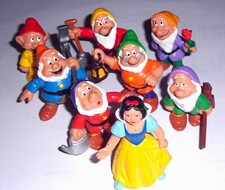 BIANCANEVE  E I 7 NANI - DISNEY - BULLY PVC - COMPLETO - RARO 6 cm