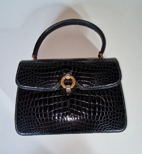 Borsa gucci coccodrillo - coccodrillo, nera