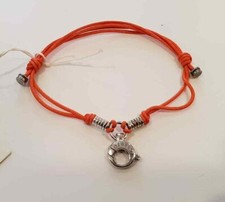 Roberto Giannotti Bracciale Stoffa Tessuto e Moschettone in Argento SCONTO 30%