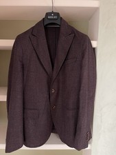 Paoloni giacca blazer uomo lana vergine/cashmire taglia 50 L bordeaux