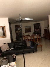 Lampada piantana Aton Terra by Artemide design nera, anni '70