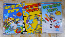 GRATTACHECCA E FICHETTO 1-2-3 SERIE COMPLETA SIMPSONS COMICS MACCHIA NERA RARI!!