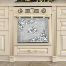 Copriforno Cucina Universale Jacquard Cinigliato Made in Italy - CLASSIC GRIGIO