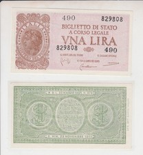 1 lira Luogotenenza 1944