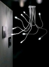 Lampario Piovra 9 Luci Cromo