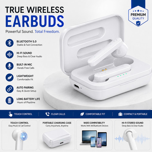 Cuffie auricolari bluetooth - cuffie,