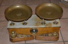 VECCHIA BILANCIA PESA ALIMENTI A 2 PIATTI, COMPLETA DI PESI  [NH-00]