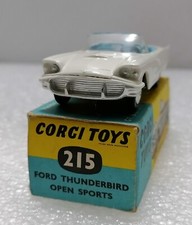FORD THUNDERBIRD Cabrio - Giocattoli vintage Corgi 215, Made in Gt. Gran Bretagna 1959