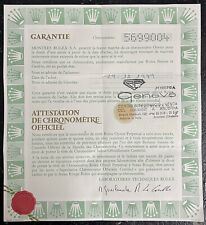 ROLEX Certificate 1655 EXPLORER STEVE MCQUEEN Freccione ORANGE HAND '79 5699004/