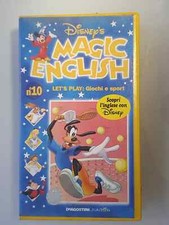 VHS USED WALT DISNEY MAGIC ENGLISH N.10 LET'S PLAY GIOCHI E SPORT