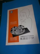PUBBLICITA 1935 FUTURISMO  ADVERTISING ARGENTERIA KRUPP STILE MODERNO,VASSOIO
