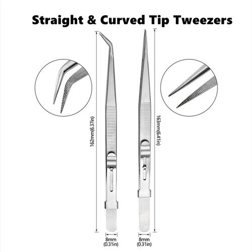 Kit pinzette inox 2pz - kit,