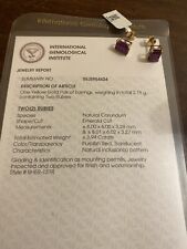 Orecchini In Oro E Rubini Certificati IGI