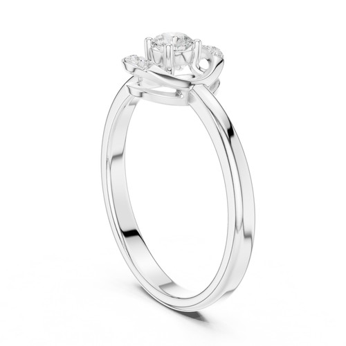 Anello tondo taglio brillante