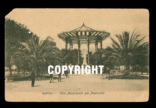Cartolina antica napoli villa - antica,