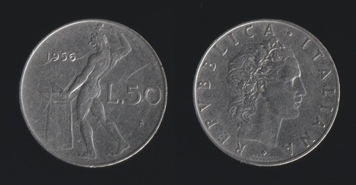 Lire 1956 vulcano italia - lire,
