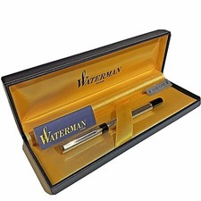 penna roller Waterman Paris silver plated punta fine scatola vintage come nuova