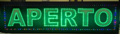 Insegna led 125x35 con - a,