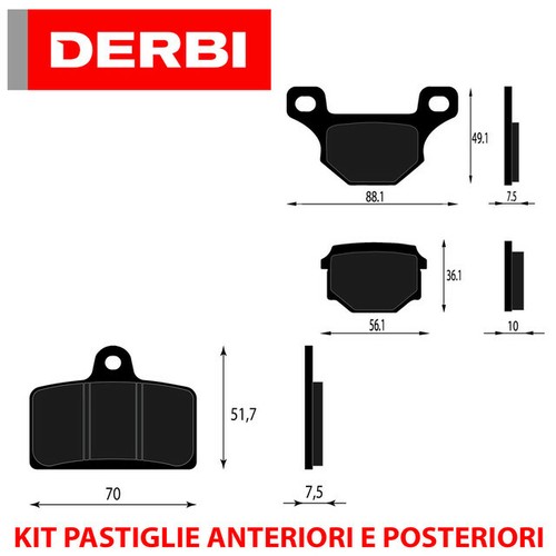 Kit pastiglie freno anteriori - freno,