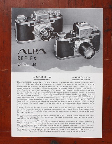 Alpa reflex brochure vendita - alpa,