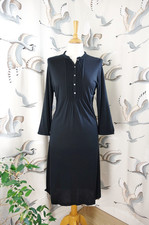 0039 ITALIA Abito nero modal e cashmere taglia M