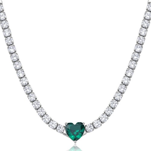 Collana cuore verde - collana,
