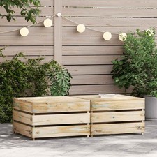 Tavoli da Giardino su Pallet 2 pz in Pino Impregnato