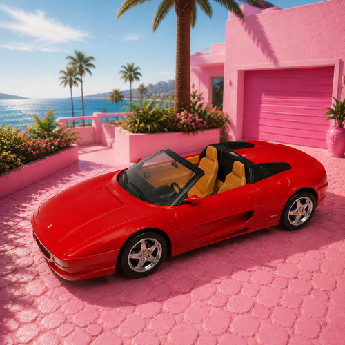 Mattel barbie ferrari f355 - barbie,
