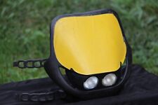 MASCHERINA FRONTALE FANALE HUSQVARNA WR/CR 125 1998 VINTAGE GIALLA USATA